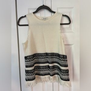 Madewell woven fringe tank